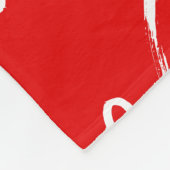 Modern rood en wit kerstpatroon fleece deken (Hoek)