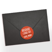 Modern rood en wit mam grappig Gezegde typografie Ronde Sticker