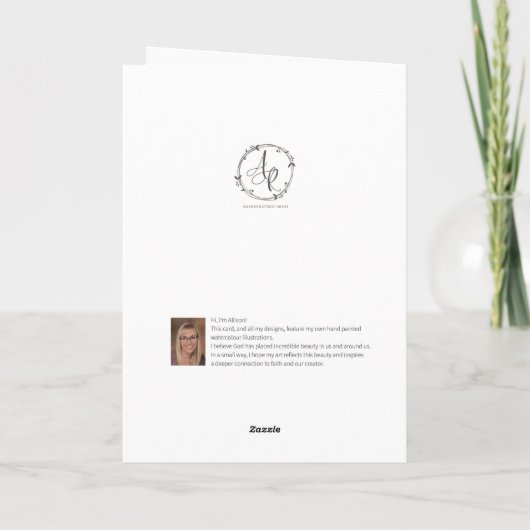 Modern rood en zwart geïllustreerd meisje kaart (Achterkant)