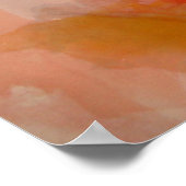 Modern rood geel Abstract verfart Poster (Hoek)