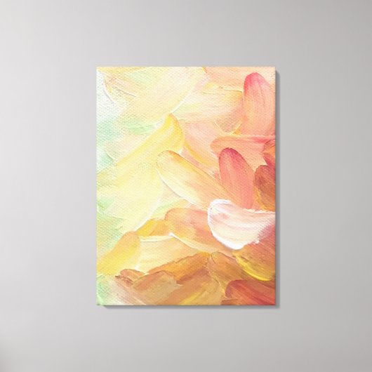 Modern rood gouden Blauwgroen wit Abstract oliever Canvas Afdruk (Voorkant)