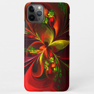 Modern rood groen bloemig Abstract kunstpatroon #0 iPhone 11Pro Max Hoesje