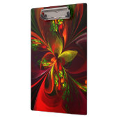 Modern rood groen bloemig Abstract kunstpatroon #0 Klembord (Links)