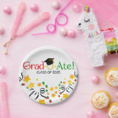 Modern Rood Groen Geel Afstuderen Papieren Bordje (Feest)