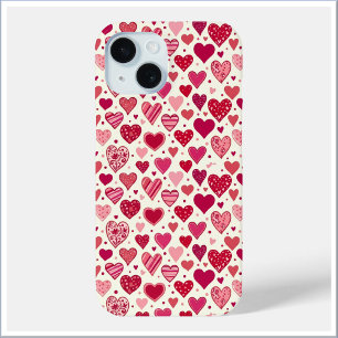 Modern Rood & Roze Hartjes Patroon
