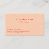 Modern rood Sinaasappel Abstract Elegant Visitekaartje (Achterkant)