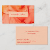 Modern rood Sinaasappel Abstract Elegant Visitekaartje (Voorkant / Achterkant)