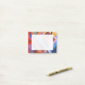 Modern Rood Sinaasappel Zwart Roze Blauw Abstract  Post-it® Notes (Op bureau)