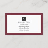 Modern rood wit goud dank u kaart visitekaartje (Achterkant)