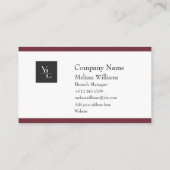 Modern Rood Wit Goud met Logo Visitekaartje (Achterkant)