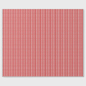 Modern rood & wit kerstbal patroon cadeaupapier (Vlak)