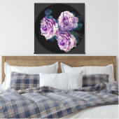 Modern Roos Canvas Afdruk (Insitu (Slaapkamer))