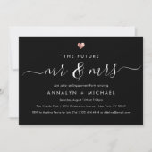 Modern Roos Future Mr. en Mrs Engagement Party Kaart (Voorkant)