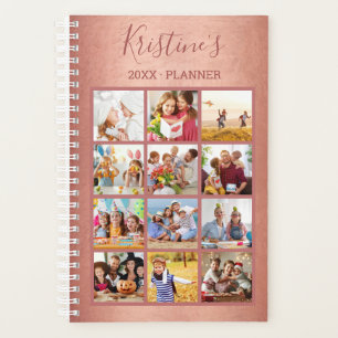 Modern Roos Gold 12 Photo Collage Roos Script 2021 Planner