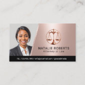 Modern Roos Gold Advocaat Advocaat Foto Visitekaartje (Voorkant)