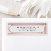 Modern Roos Gold Art Deco | Vakantie Etiket (Insitu)