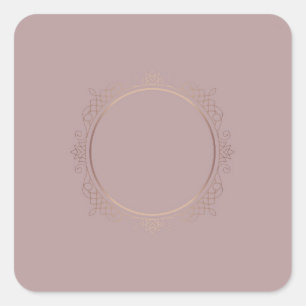 Modern Roos Gold Blank Sjabloon Tekst Trendy toevo Vierkante Sticker