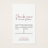 Modern Roos Gold Boutique Swing Label Prijs Label Visitekaartje (Achterkant)