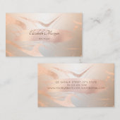 Modern Roos Gold Brush Stroke Visitekaartje (Voorkant / Achterkant)