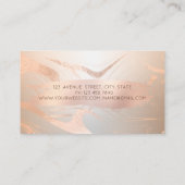 Modern Roos Gold Brush Stroke Visitekaartje (Achterkant)