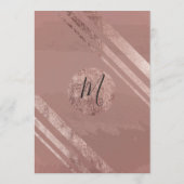 Modern Roos Gold Faux Folie Driehoek Trouwmenu Menu (Achterkant)