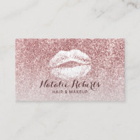 Modern Roos Gold Glitter Makeup Artist Hair Salon