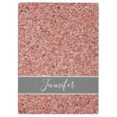 Modern Roos Gold Glitter Sparkle gepersonaliseerd Klembord (Achterkant)