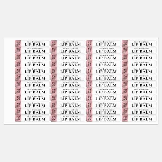 Modern Roos Gold Lipstick Lippenbalsem Tube Waterd Labels (Vel)
