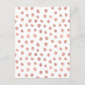 Modern Roos Gold Love Wedding Advice Kaart (Achterkant)