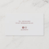 Modern Roos Gold Mandala Logo Life Coach Yoga SPA Visitekaartje (Achterkant)