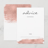 Modern Roos Gold-penseeladvies voor bride Kaart (Voorkant / Achterkant)