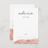 Modern Roos Gold-penseeladvies voor bride Kaart (Voorkant / Achterkant)