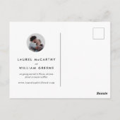 Modern Roos Gold Ring Monogram Save the Date Briefkaart (Achterkant)