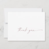 modern Roos Gold Script - Hartelijk dank - Kaart (Voorkant)