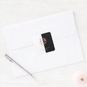 Modern Roos Gold Split Custom Monogram A, B, C, D Vierkante Sticker (Envelop)