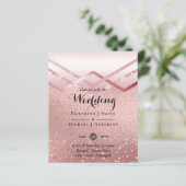 Modern Roos Gold Trendy budget Weddenschap (Staand voorkant)