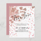 Modern Roos Gold Trendy budget Weddenschap (Voorkant / Achterkant)