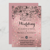 Modern Roos Gold Trendy budget Weddenschap (Voorkant / Achterkant)