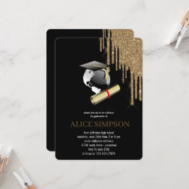 Modern Roos Goud Chique Minimalistische Foto Afstu Kaart