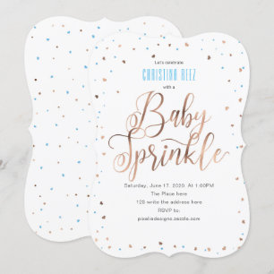 Modern, Roos goud, eenvoudig, Sprinkle met liefde, Kaart