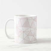 Modern Roos Goud Geometrisch Abstract Monogram Koffiemok (Links)