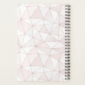 Modern Roos Goud Geometrisch Abstract Patroon Planner (Achterkant)