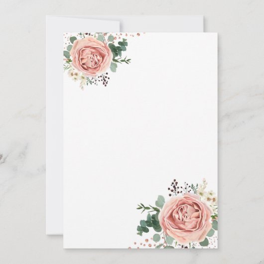 Modern Roos Goud Geometrische Bruiloft Inzetstuk K Kaart (Achterkant)