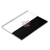 Modern Roos Goud Split Custom Monogram L Notitieboek (Linkerzijde)