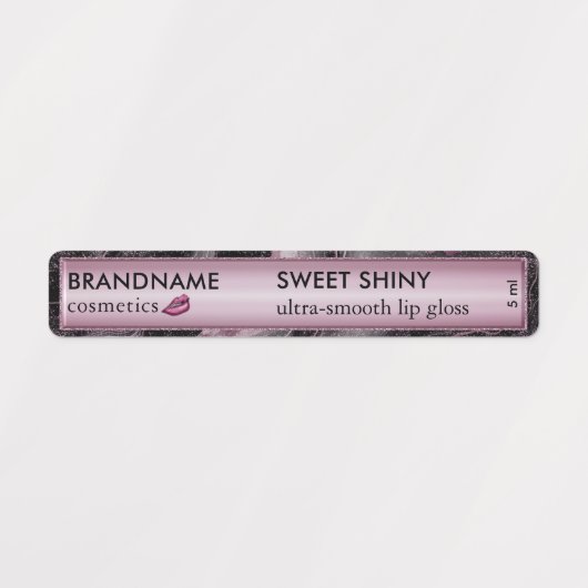 Modern Roos Gouden Folie Agaat Glitter Lip Gloss S Labels (Design 1)