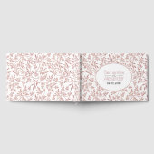 Modern roos gouden glitter verlaat bruiloft gasten gastenboek (Volledig)