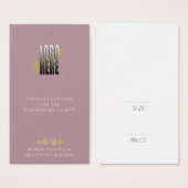 Modern Roos kleding label met logo Visitekaartje (Voorkant /achterkant)