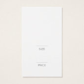 Modern Roos kleding label met logo Visitekaartje (Achterkant)