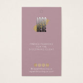 Modern Roos kleding label met logo Visitekaartje (Voorkant)