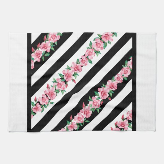 Modern Roos Theedoek (Horizontaal)